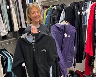 ANN, DEBBIE, AND KIM REALLY WHIP THE CLOSETS INTO SHAPE!  QUALITY NAME BRANDS INCLUDING THE NORTH FACE.