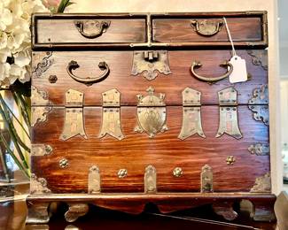 FUN KOREAN BRASS JEWELRY CHEST.  STAND OUT PIECE! LOVE THE TURTLE!
