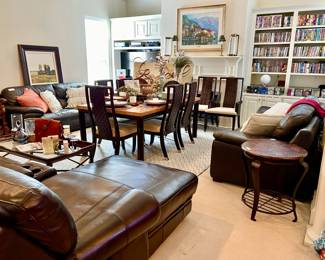 HERE WE GO!  ROOM BY ROOM!  LARGE LIVING AREA WITH AN OVERFLOW OF QUALITY FURNITURE.