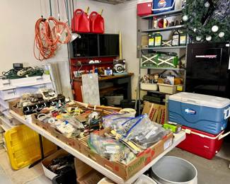 TOOLS, MISC, GARAGE.  INCLUDING A GUN SAFE.