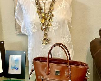 Like new handbags including Michael Kors, Dooney & Burke, Brahmin, Vera Bradley, Medici. More boutique costume jewelry. 
