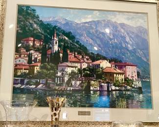 Howard Behrens “Reflections of Lake Como” lithograph. 