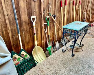 GOOD GARDENING RAKES, SHOVELS, ETC.