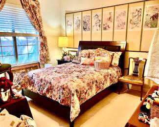 LINEN & COSTUME JEWELRY IN THIS BEDROOM.