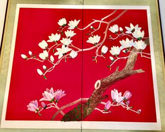 LOVE THIS ASIAN WALL PANEL.  THE COLORS ARE SO VIBRANT!