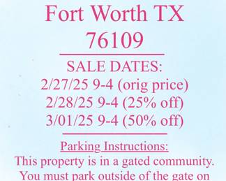 Please park outside gated community. House is a 1 minute walk from entrance closest to Walgreens. Pull in only for loading heavy items. 
