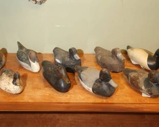 ANTIQUE DECOYS, MILES HANCOCK, MASON DECOY CO., R. MADISON MITCHELL AND UNKNOWN MAKERS
