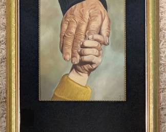 Mj 1967 pastel original Artwork-Hands