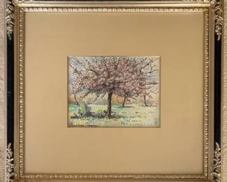 Paule Mile Pissarro signed watercolor