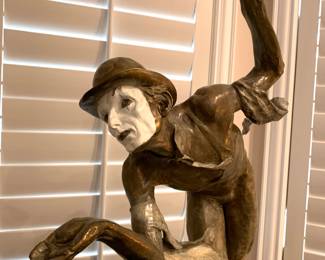 Richard Mac Donald "Rain II" signed & numbered bronze and pedestal. Figure 26" tall. Piece in a run of 80
