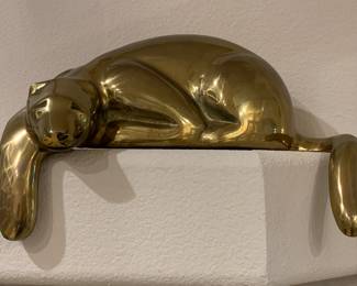 13” vintage Dolbi Brass Resting Panther