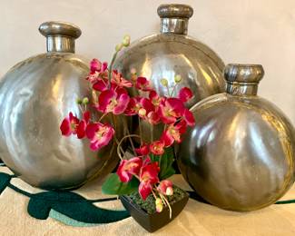 Extremely Large Copper lined decor vessels