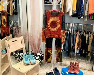 Amazing Clothing for women. There's a closet for men's clothing as well