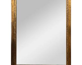 Fine Gilt Carved Mirror | Large mirror with gilt carved decorated frame. -  h. 55 x w. 44 in (overall)

