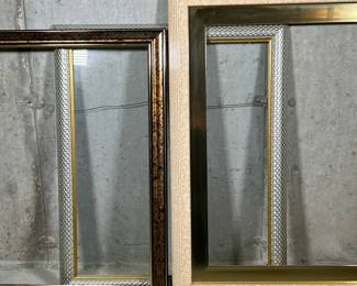 (3pc) Picture Frames | Three frames, one with glass, the others without; largest insert: 23 5/8 x 19 5/8 in. - h. 31 x w. 27 in (largest overall)

