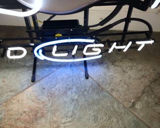 Close up of neon sign