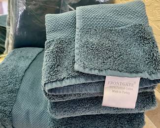 FRONTGATE 100% Cotton Bath Hand towel set with Floor Mat