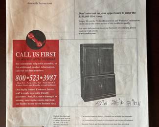 Detail pic, Sauder Monarch Workcenter 
42"wide 22.5"deep 71"tall 