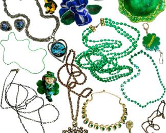 Antique - Modern Costume Jewelry & Collectibles: Necklaces, Bracelets, Earrings, Lapel Pins, Brooches, Small Collectibles, etc. 