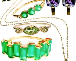 Vintage - Modern Sterling w/ Vermeil Jewelry: Earrings, Rings, Necklaces, etc. 