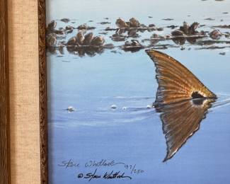 Detail pic, number/signature 97/250
Solitary Reflection by Steve Whitlock
Limited Edition Fine Art signed numbered 
Framed 39.25" x 29.25"