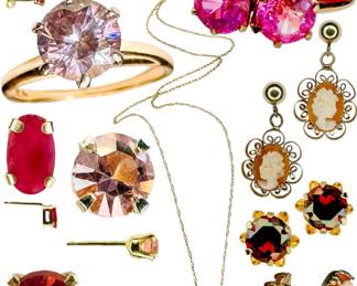 Antique - Modern Gold Jewelry: Earring Sets & Singles, Rings, Necklaces, etc. 