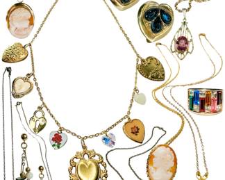 Antique - Modern Gold-Filled & Plate Jewelry: Earrings, Rings, Necklaces, Brooches, etc. 
