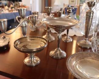 Sterling Silver Serving Pieces and Candlesticks