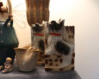 SCOTTY SCOTTISH TERRIER DOG~SCHNAUZER WALL POCKET VASES