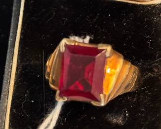10K Gold Ruby Ring
