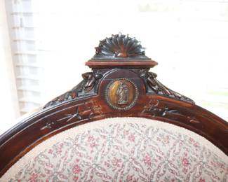 19th Century Victorian Walnut Rococo Revival Chair SET of 3