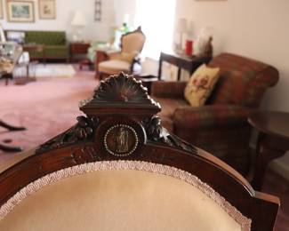 19th Century Victorian Walnut Rococo Revival Chair SET of 3