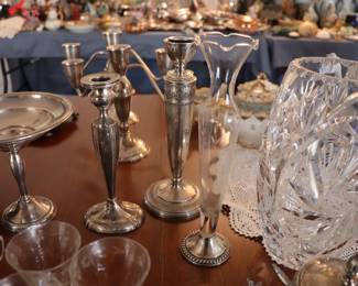 Sterling Silver Serving Pieces and Candlesticks