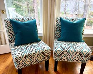 Fun pair accent chairs