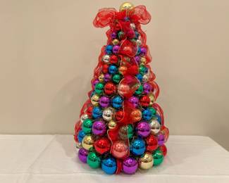 Lot 1403 20h Multicolored Ball Ornament Tree