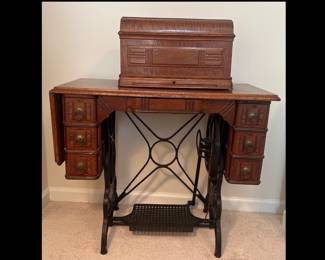 Lot 1018 Antique RH Macy Co Sewing Machine