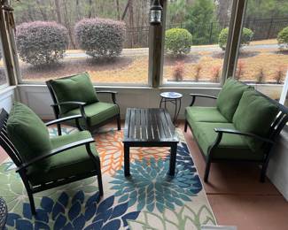 Lot 1349 Outdoor Furniture Set Metal w Cushions