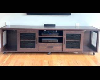 Lot 995 TV Console Media Cabinet