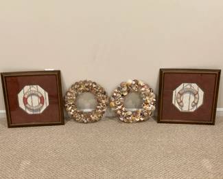 Lot 1202 Beach Decor Seashell Wall Hangings Nautical Wall Rt