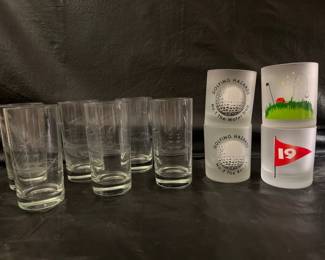 Lot 1255 Vintage Glassware Javit Etched Crystal Ship Tumblers Dartington Frosted Rock Golf Rock Glasses