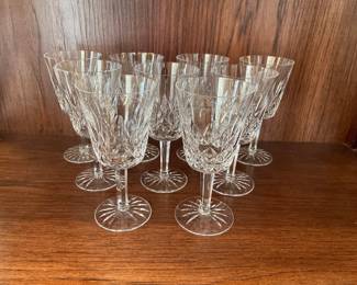 Lot 1112 9 Waterford Crystal Lismore Claret Glasses