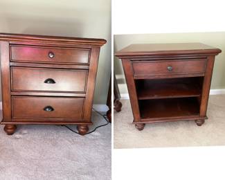 Lot 1008 Matching Nightstands Side Tables one wired as a charging station
