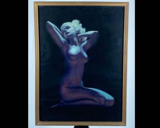 Lot 1282 Vintage Earl Moran Nude PinUp Print Wall Art