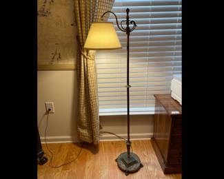 Lot 1124 Vintage Brass Reading Floor Lamp