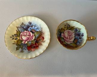 Lot 1143 Aynsley Porcelain Teacup Saucer Signed