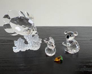 Lot 1234 Swarovski Crystal Butterfly Fish on Coral Bunny Rabbit wCarrot Koala Bear Figurines