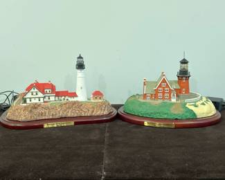 Lot 1367 The Danbury Mint Block Island Portland Light lighthouses