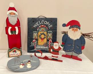 Lot 1404 Hand Painted Christmas Decor