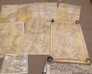 Lot 1296 Vintage Maps Mostly Lake Champlain and New York Waterways