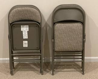 Lot 1292 6 Metal Padded Folding Chairs Extra Seating